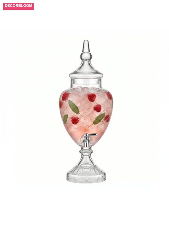 Other - 1 Gallon Glass Beverage Dispenser with Spigot & Lid